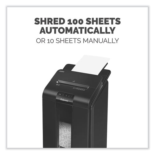 Image of Fellowes® Automax 100m Auto Feed Micro-Cut Shredder, 100 Auto/10 Manual Sheet Capacity