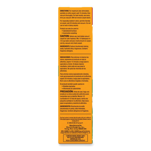 Image of Arm & Hammer Deodorizing Carpet Cleaning Powder, Fresh, 30 oz Box, 6/Carton