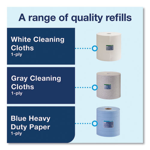 Image of Tork® Heavy-Duty Cleaning Cloth, 1-Ply, 12.6" X 912.2 Ft, White