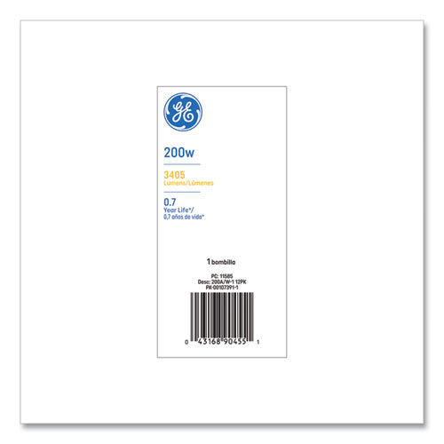 Image of GE Incandescent Basic Bulb, A21, 200 W, Soft White