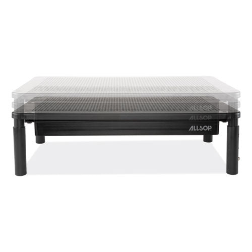 Image of Allsop® Metal Art Tri Level Stand, For 27" Monitors, 14.5" X 9.25" X 4.13" To 5.75", Black, Supports 30 Lb