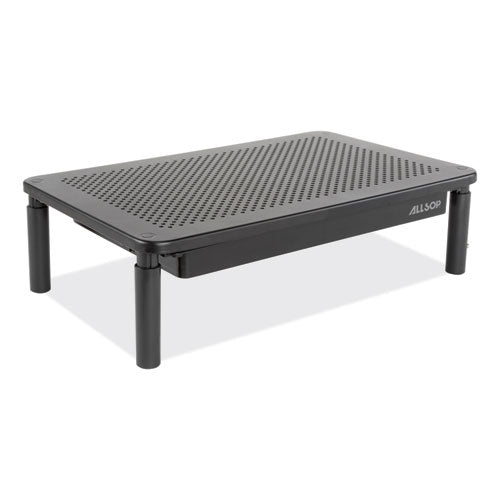 Image of Allsop® Metal Art Tri Level Stand, For 27" Monitors, 14.5" X 9.25" X 4.13" To 5.75", Black, Supports 30 Lb