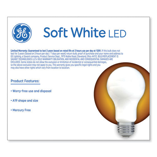 Image of GE Classic Led Soft White Non-Dim A19 Light Bulb, 9 W, 2/pack