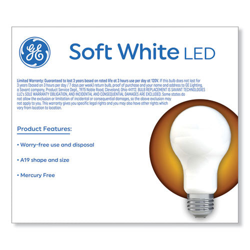 Image of GE Classic Led Non-Dim A19 Light Bulb, 8 W, Soft White, 2/pack