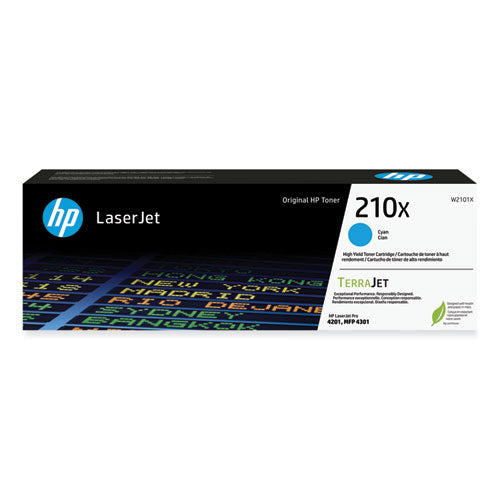 Image of HP Hp 210x, (w2101x) High-Yield Cyan Original Laserjet Toner Cartridge