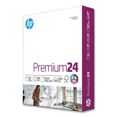 Image of HP Papers Premium24 Paper, 98 Bright, 24 lb Bond Weight, 8.5 x 11, Ultra White, 500/Ream