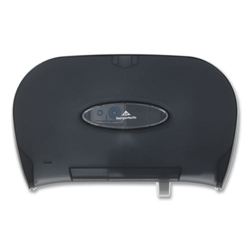 Image of Georgia Pacific® Professional Two-Roll Bathroom Tissue Dispenser, 13.56 x 5.75 x 8.63, Smoke