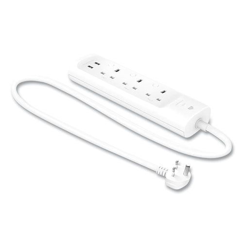 Image of TP-Link Kasa Smart WiFi 3-Outlet Power Strip, 3 AC Outlets/2 USB Ports, White