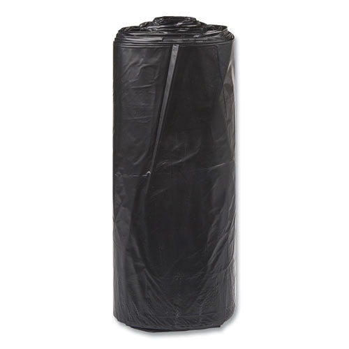 Image of Inteplast Group Low-Density Commercial Can Liners, 60 gal, 1.5 mil, 38" x 58", Black, Interleaved Roll, 20 Bags/Roll, 5 Rolls/Carton