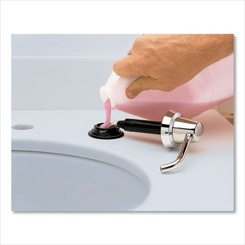 Image of Bobrick Contura Lavatory-Mounted Soap Dispenser, 34 Oz, 3.31 X 4 X 17.63, Chrome/stainless Steel