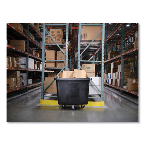 Image of Rubbermaid® Commercial Cube Truck, 119.7 gal, 500 lb Capacity, Plastic/Metal, Black