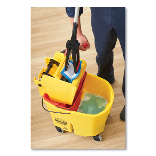 Image of Rubbermaid® Commercial Wavebrake 2.0 Bucket/wringer Combos, Side-Press, 35 Qt, Plastic, Blue