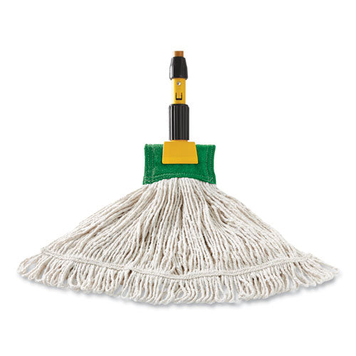 Image of Rubbermaid® Commercial Super Stitch Blend Mop Head, Large, Cotton/synthetic, White, 6/carton