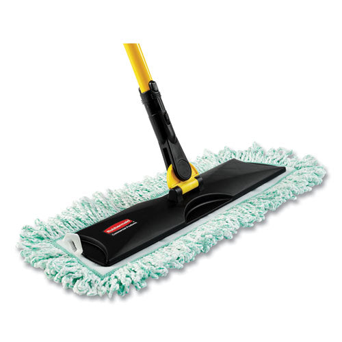 Image of Rubbermaid® Commercial HYGEN Hygen Dry Dusting Mop Heads With Fringe, 36", Microfiber, Green