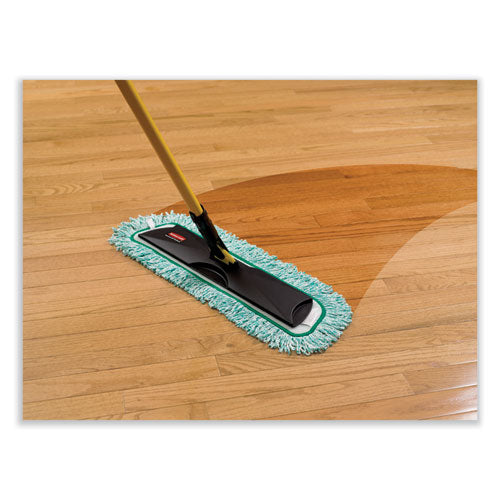 Image of Rubbermaid® Commercial HYGEN Hygen Dust Mop Heads With Fringe, Green, 60 In., Microfiber, Cut-End