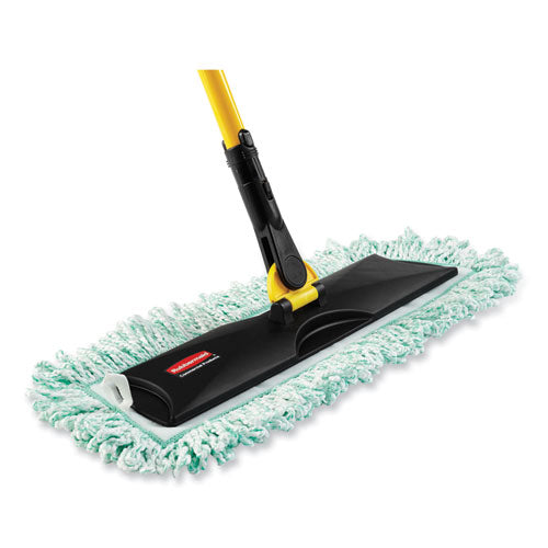 Image of Rubbermaid® Commercial HYGEN Hygen Dust Mop Heads With Fringe, Green, 60 In., Microfiber, Cut-End