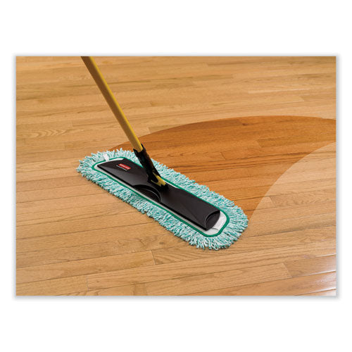 Image of Rubbermaid® Commercial HYGEN Hygen Dust Mop Heads With Fringe, Green, 48", Microfiber