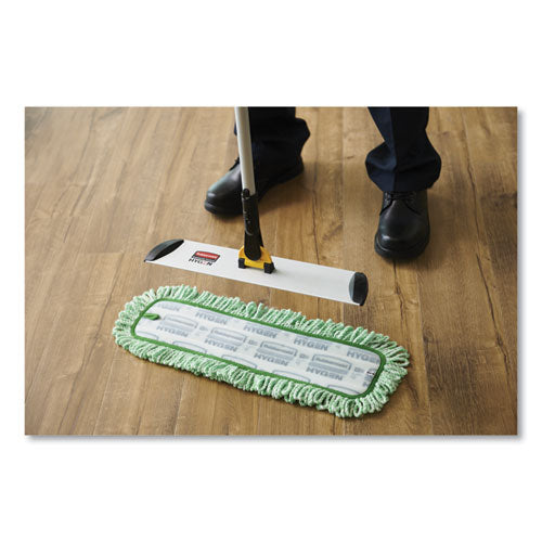Image of Rubbermaid® Commercial Dust Pad With Fringe, Microfiber, 18" Long, Green, 6/carton
