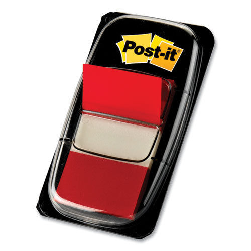 Image of Post-it® Flags Marking Page Flags In Dispensers, Red, 50 Flags/dispenser, 12 Dispensers/pack