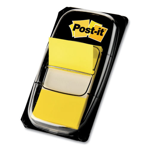 Image of Post-it® Flags Marking Page Flags in Dispensers, Yellow, 50 Flags/Dispenser, 12 Dispensers/Box