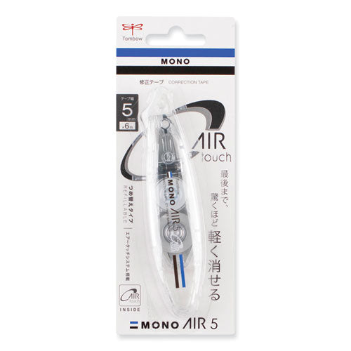 Image of Tombow® Mono Air Pen-Type Correction Tape, Refillable, Clear Applicator, 0.19" X 236"