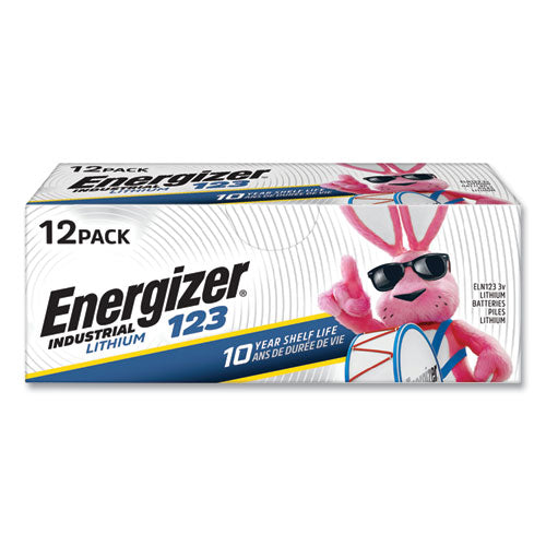 Image of Energizer® Industrial Lithium Cr123 Photo Battery, 3 V, 12/pack