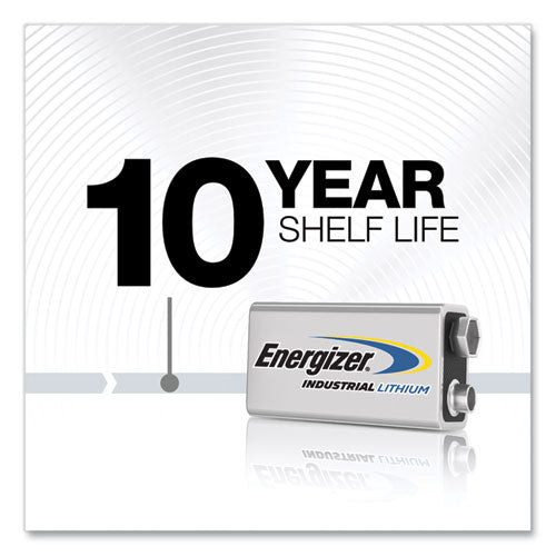 Image of Energizer® Industrial Lithium 9v Battery, 9 V, 12/box