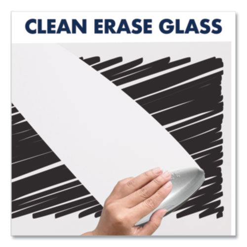 Image of Quartet® InvisaMount Vertical Magnetic Glass Dry-Erase Boards, 28" x 50", White Surface
