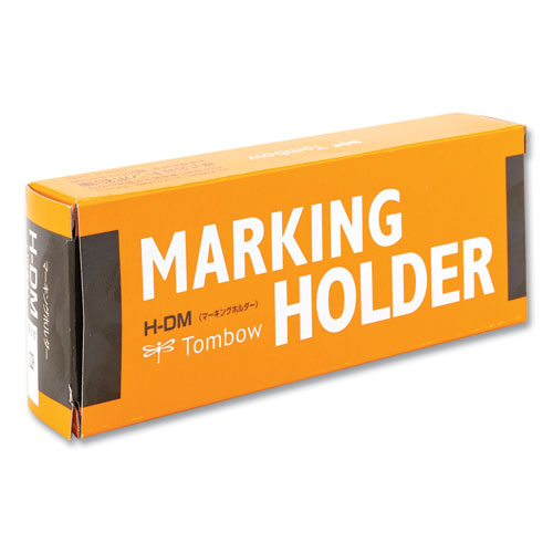 Image of Tombow® Wax-Based Marking Pencil, 4.4 Mm, White Wax, Navy Blue Barrel, 10/box