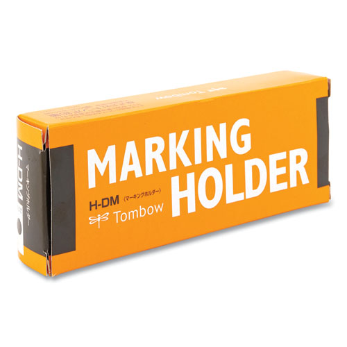 Image of Tombow® Wax-Based Marking Pencil, 4.4 Mm, Black Wax, Navy Blue Barrel, 10/box