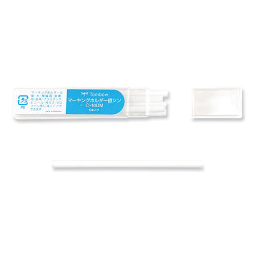 Image of Tombow® Mechanical Wax-Based Marking Pencil Refills, 4.4 Mm, White, 10/box