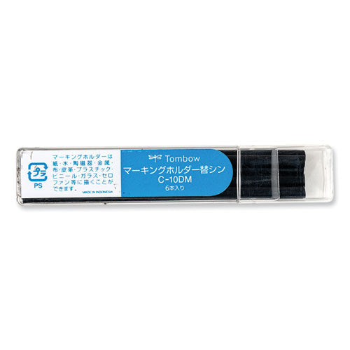 Image of Tombow® Mechanical Wax-Based Marking Pencil Refills. 4.4 Mm, Black, 10/box