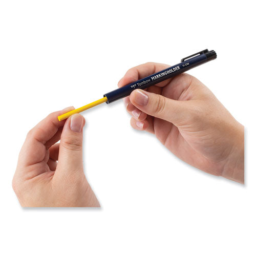 Image of Tombow® Mechanical Wax-Based Marking Pencil Refills. 4.4 Mm, Yellow, 10/box