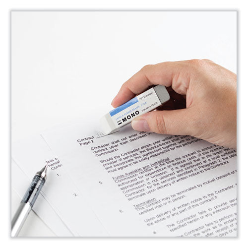 Image of Tombow® Mono® Sand And Rubber Eraser, For Pencil/ink Marks, Rectangular Block, Medium, White