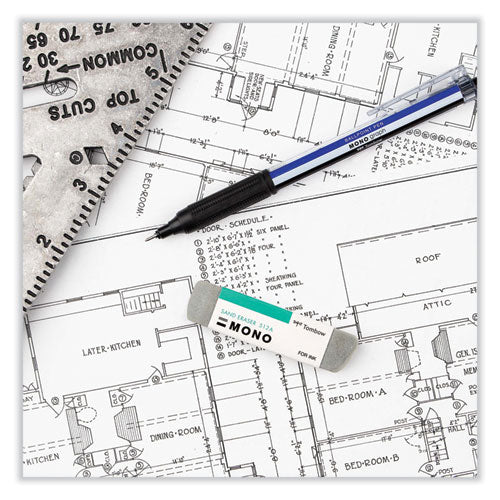 Image of Tombow® Mono® Sand Eraser, For Pencil/ink Marks, Rectangular Block, Small, White