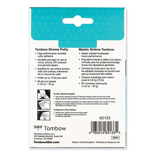 Image of Tombow® Xtreme Putty, Removable And Reusable, 1.23 Oz, 60/pack