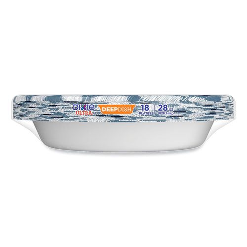 Image of Dixie® Ultra® Deep Dish Paper Plate, 9.56" dia, Blue/Yellow, 18/Pack
