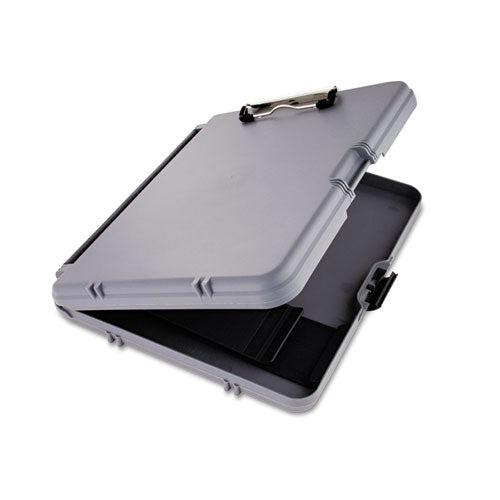 Image of Saunders WorkMate Storage Clipboard, 0.5" Clip Capacity, Holds 8.5 x 11 Sheets, Charcoal/Gray