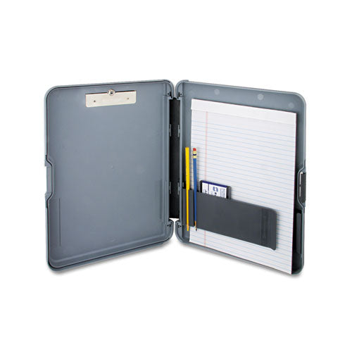 Image of Saunders WorkMate Storage Clipboard, 0.5" Clip Capacity, Holds 8.5 x 11 Sheets, Charcoal/Gray
