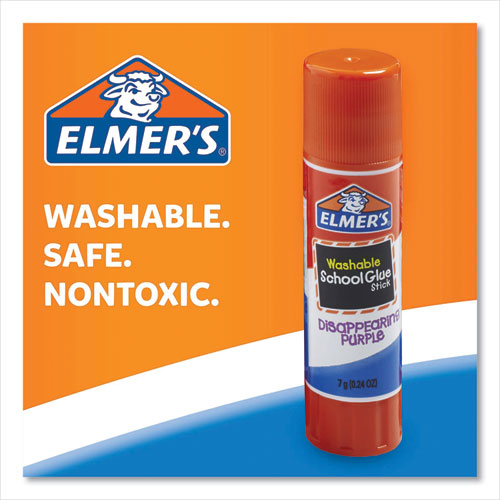 Image of Elmer's® Disappearing Purple School Glue Stick, 0.24 Oz, Dries Clear, 30/box