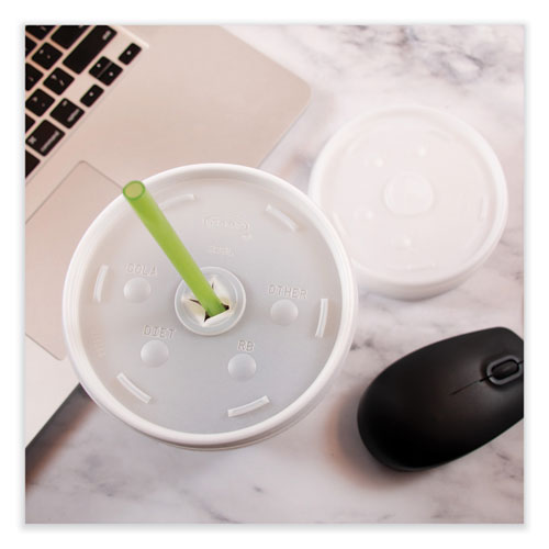 Image of Dart® Lids for Foam Cups and Containers, Fits 32 oz/44 oz/60 oz Hot Cups, Plastic, Translucent, 1,000/Carton