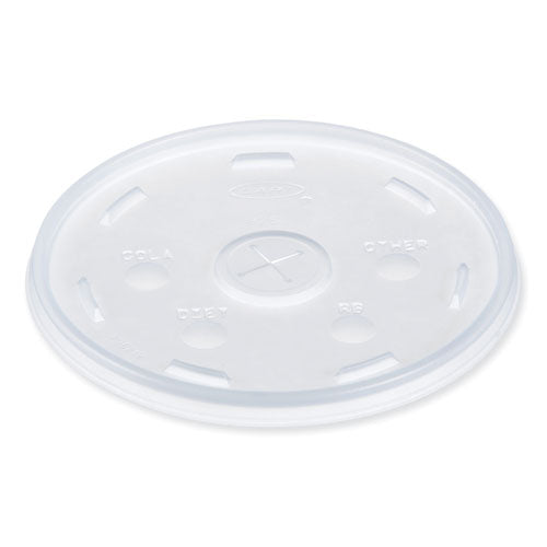 Image of Dart® Lids for Foam Cups and Containers, Fits 32 oz/44 oz/60 oz Hot Cups, Plastic, Translucent, 1,000/Carton