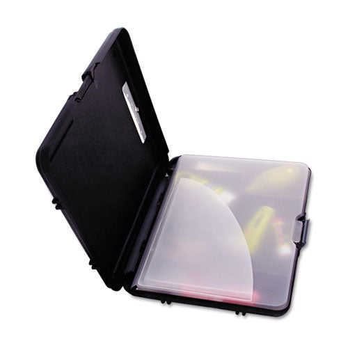 Image of Saunders WorkMate II Storage Clipboard, 0.5" Clip Capacity, Holds 8.5 x 11 Sheets, Black/Charcoal
