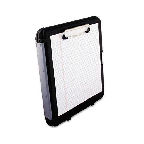 Image of Saunders WorkMate II Storage Clipboard, 0.5" Clip Capacity, Holds 8.5 x 11 Sheets, Black/Charcoal