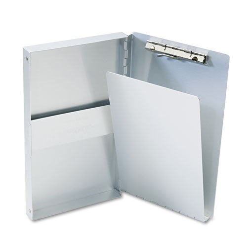 Image of Saunders Snapak Aluminum Side-Open Forms Folder, 0.38" Clip Capacity, Holds 5 X 9 Sheets, Silver