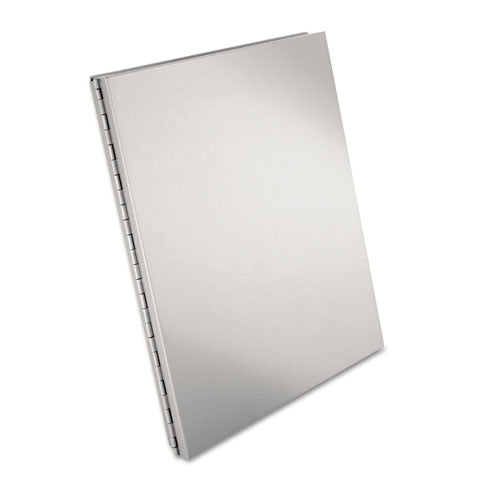 Image of Saunders Snapak Aluminum Side-Open Forms Folder, 0.5" Clip Capacity, Holds 8.5 x 11 Sheets, Silver