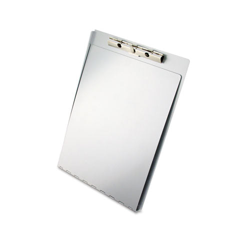 Image of Saunders Aluminum Clipboard with Writing Plate, 0.5" Clip Capacity, Holds 8.5 x 11 Sheets, Silver
