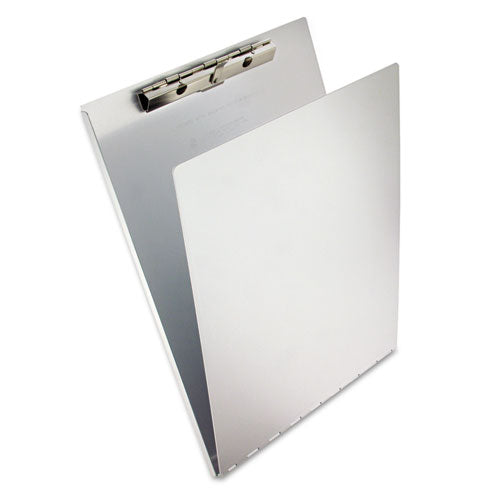 Image of Saunders Aluminum Clipboard with Writing Plate, 0.5" Clip Capacity, Holds 8.5 x 11 Sheets, Silver
