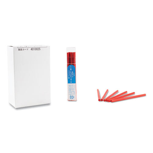 Image of Tombow® Mechanical Wax-Based Marking Pencil Refills, 4.4 mm, Red, 10/Box