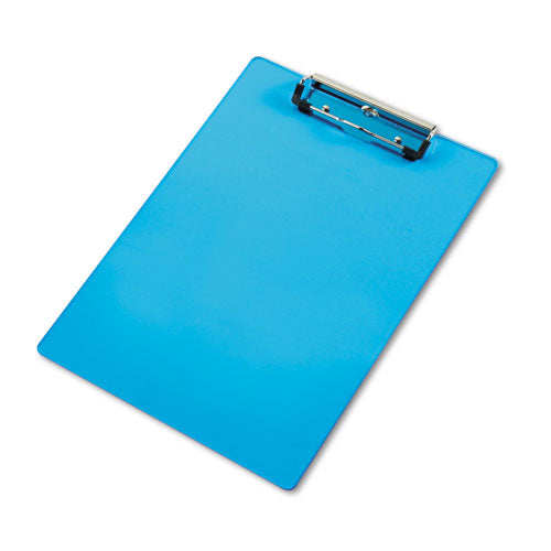 Image of Saunders Acrylic Clipboard, 0.5" Clip Capacity, Holds 8.5 x 11 Sheets, Transparent Blue